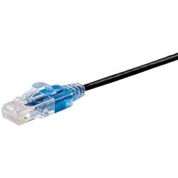 Monoprice Cat6A Ethernet Patch Cable - 50 Feet - Black (10 Pack) Network Internet Cord, Snagless RJ45 UTP Pure Bare Copper Wire 10G 30AWG - SlimRun Series
