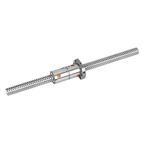 TEN-HIGH Double nut Ball Screw CNC Parts DFU2505 RM2505 25mm 700mm with Double nut No end-Machining, Length Approx 27.56inch / 700mm
