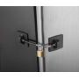 Computer Security Products Refrigerator Door Lock With Padlock, Black