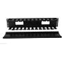 Raising Electronics 19 Inch 2U Rack Mount Cable Management Unit 12 Slots with Panel Plastic