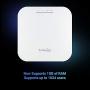 EnGenius EWS357AP WiFi 6 AX1800 2x2 Managed Indoor Wireless Access Point features OFDMA, MU-MIMO, PoE+, WPA3, 1Gbps Port, 1GB RAM, Remote Management (Power Adapter Not Included)