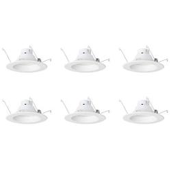 AmazonCommercial 120 Watt Equivalent, 5/6-Inch Recessed Downlight, Dimmable, CEC Compliant, Energy Star, Round LED Light Bulb | Daylight, 6-Pack