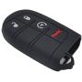LemSa 2Pcs Silicone Keyless Entry Remote Car Smart Key Fob for Dodge Durango Journey Dart Challenger Jeep Renegade Fiat M3N-40821302 / M3M-40821302, Black