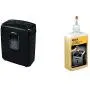 Fellowes Powershred 8MC/8MC5 8-Sheet Micro-Cut Paper Shredder, Black & 35250 Powershred Performance Oil, 12 oz. Bottle w/Extension Nozzle
