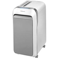 Fellowes LX22M Powershred Micro Cut 20 Sheet Paper Shredder (White) (5263201) & 35250 Powershred Performance Oil, 12 oz. Bottle w/Extension Nozzle