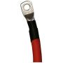 2 AWG 2 Gauge Single Red 1 Foot w/ 3/8'' Lugs Pure Copper PowerFlex Battery Inverter Cables for Solar, RV, Auto, Marine Car, Boat