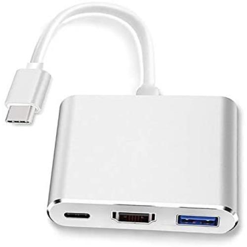 USB-C to HDMI Adapter (Supports 4K / 30Hz) - Type- C 3 in 1 Converter Cable for 2017 / 2018 MacBook Pro, MacBook, Mac Pro, iMac, Chromebook, & More USB 3.0 Type-C Devices
