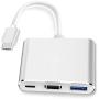 USB-C to HDMI Adapter (Supports 4K / 30Hz) - Type- C 3 in 1 Converter Cable for 2017 / 2018 MacBook Pro, MacBook, Mac Pro, iMac, Chromebook, & More USB 3.0 Type-C Devices