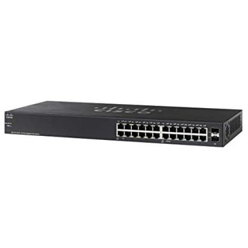 Cisco SG110-24HP Desktop Switch with 24 Gigabit Ethernet (GbE) Ports plus 100W PoE, Limited Lifetime Protection (SG110-24HP-NA)