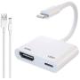 [Apple MFi Certified] Lightning to HDMI Adapter for iPhone 12, Veetone 1080p Lightning Digital AV Adapter with Charging Cable iPhone to HDMI Sync Connector Cable for HDTV/Projector/Monitor