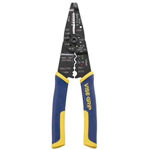 IRWIN VISE-GRIP Wire Stripping Tool / Wire Cutter, 8-Inch (2078309)