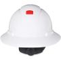 3M Full Brim Hard Hat H-801R-UV, White 4-Point Ratchet Suspension, with Uvicator