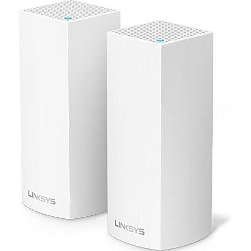 Linksys WHW0302 Velop Mesh Router (Tri-Band Home Mesh Wi-Fi System for Whole-Home Wi-Fi Mesh Network) 2-Pack, White