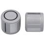 Taiss/ 2pcs Silver color Aluminum Rotary Electronic Control Potentiometer Knob For 6 mm Diameter Shaft, Volume Control Knob, Audio knob, Guitar Knob，Switch Knob,19mm dia. x 17mm height Knob-1