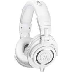 Audio-Technica ATH-M50XWH Professional Studio Monitor Headphones, White