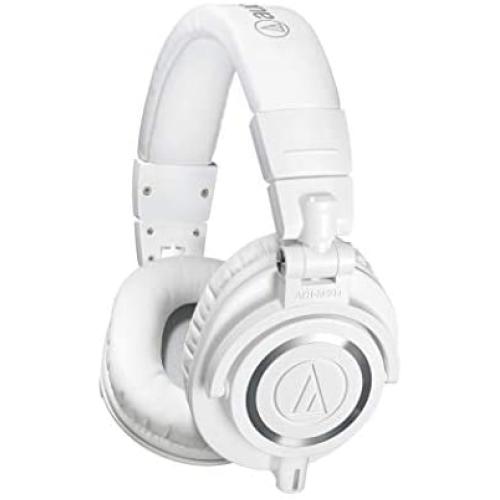 Audio-Technica ATH-M50XWH Professional Studio Monitor Headphones, White