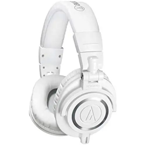 Audio-Technica ATH-M50XWH Professional Studio Monitor Headphones, White