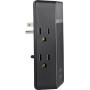 Rocketfish - 4-Outlet/2-USB Wall Tap Surge Protector - Black