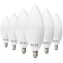 Sunco Lighting 6 Pack B11 LED Candelabra Bulb, Dusk-to-Dawn, 5W=40W, 2700K Soft White, 450 LM, E12 Base, Outdoor Decorative Light for Sconces - UL