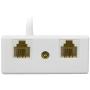[RJ11 Telephone Adapter] SINCODA 3PCS 2-Way RJ11 6P4C Telephone Plug to RJ11 6P4C Socket Adapter and Splitter for Landline Telephone