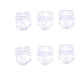 Antrader 22mm Plastic Push Button Switch Protector Round Protective Cover Guard Case Clear 6pcs