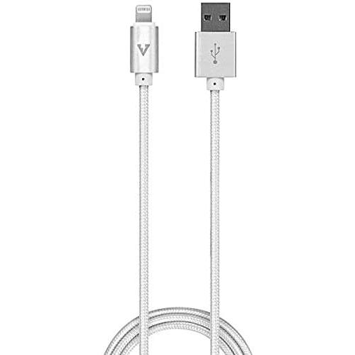 vCharged 2 FT MFi Certified Lightning Cable Compatible with iPhone, iPad & AirPods w/ 1 Year Warranty