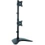 StarTech.com Vertical Dual Monitor Stand - Supports Monitors 13” to 27” - Adjustable - Computer Monitor Stand for Double Stacked VESA Monitors - Black (ARMBARDUOV)