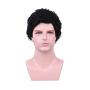 SinRany Short Black Curly Wig Halloween Movie Cosplay Hair