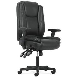 Sadie High-Back Leather Office/Computer Chair - Ergonomic Adjustable Swivel Chair with Lumbar Support (HVST331)