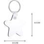 Fbaby 10pcs DIY Sublimation Double-Sided Heat Transfer Keychain Blanks Wooden Hard Board Key Rings White Blank MDF Key Chain for Heat Press (Star)