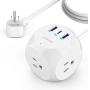 Anker Power Strip with USB C, PowerExtend USB-C 3 Cube with 3 Outlets and USB (30W USB C), 5 ft Extension Cord, Power Delivery High-Speed Charging for iPhone 12/12 Pro / 12 Pro Max, Travel Friendly