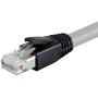 Monoprice Cat8 Ethernet Network Cable - 0.5 feet - Gray | 2GHz, 40G, 24AWG, S/FTP - Entegrade Series