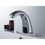 HHOOMMEE Electronic Automatic Sensor Touchless Bathroom Sink Faucet, Motion Activated Hands-Free Vessel Sink Tap, Easy Installation, Lead Free Certified, Chrome Finished, Model AT0101X
