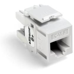 Leviton 61110-BW6 eXtreme 6+ QuickPort Connector, CAT 6, White, 25-Pack