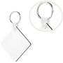 Fbaby 10pcs DIY Sublimation Double-Sided Heat Transfer Keychain Blanks Wooden Hard Board Key Rings White Blank MDF Key Chain for Heat Press (Square)