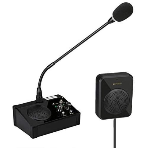 Retekess TW106 Window Intercom,Loud Speaker,No Noise Interference,2 Way Bank Speaker for Restaurant,Ticket Window, Medical Office,Clinic,Station