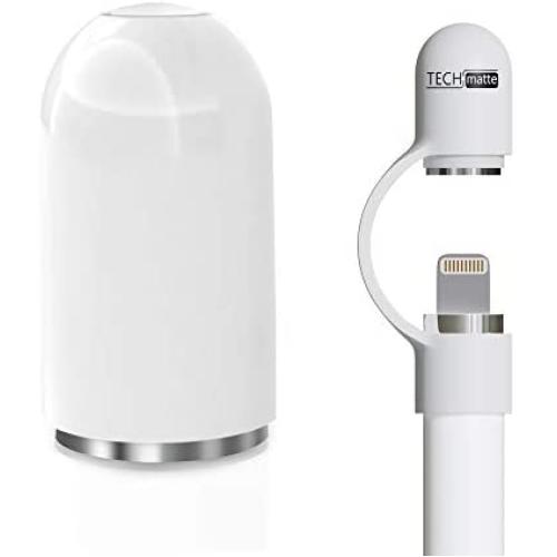 TechMatte Magnetic Replacement Cap Compatible with Apple Pencil (with Cap Holder) (Updated Version)