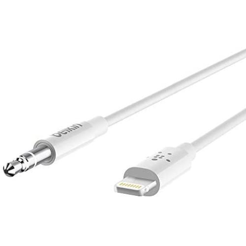 Belkin AV10172bt03-WHT 3.5mm Audio Cable with Lightning Connector, White