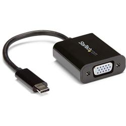 StarTech.com USB-C to VGA Adapter - Black - 1080p - Video Converter For Your MacBook Pro - USB C to VGA Display Dongle (CDP2VGA)