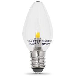 Feit Electric BPC7/LED Three LED Night Light Bulb with Candelabra Base, Clear, Pack of 2