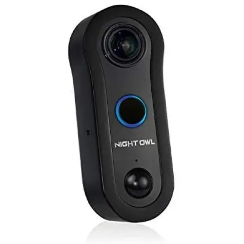 Night Owl 1080p HD Smart Video Doorbell with 2-Way Audio, Night Vision, Real-Time Alerts, Free Remote Viewing App, Dual Sensor Technology, Wide Viewing Angle and Customizable Storage Options