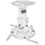 AMER Projector Mount - Universal Ceiling Bracket LCD DLP Tilt 360° Swivel 30lbs (White)