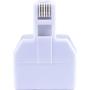 Power Gear Telephone Duplex Adapter, Home or Office, Compatible with Answering Machines, All Brands, RJ14, RJ11, White, 76191