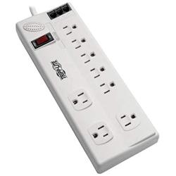 Tripp Lite Surge Protector Power Strip 8 Outlet, 6ft Cord, DSL/Phone/Modem Protection, 3150 Joules, TAA (TLP806TELTAA)
