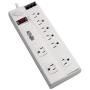 Tripp Lite Surge Protector Power Strip 8 Outlet, 6ft Cord, DSL/Phone/Modem Protection, 3150 Joules, TAA (TLP806TELTAA)