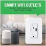 Smart Wi-Fi Light Switch, Works with Alexa, Google Home Compatible, iOS Android Smartphone Wireless Control, No Hub Required, Timer Schedule, Switch On Off (Wall Outlet)