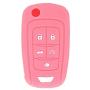 LemSa 2 Pack Soft Rubber Silicone Keyless Entry Car Key Fob Cover Protector Case for Chevrolet Equinox Camaro Cruze Malibu Sonic Volt Park OHT01060512 KR55WK50073 13504199 13500221, Black/Pink