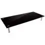 Monoprice Medium Multimedia Desktop Stand, Black Glass 25.6'' x 11.0'' - Stand & Riser, Laptop Stand, Desktop TV Stand, Dual Monitors w/Height Adjustable Legs - Workstream Collection (116360)