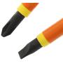 Ideal Industries Ins. Screwdriver Set, Slot/Phillips, 2 Pc, Orange, 35-9305