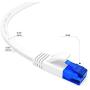KabelDirekt – 100 feet – Flat Ethernet, Patch & Network Cable (transfers gigabit Internet Speed, 1Gbps, Highly Flexible, Suitable for Permanent Installation, RJ45 Plug, White)